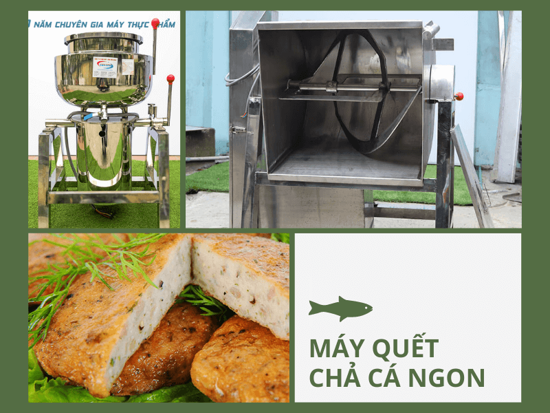 Máy quết chả cá nằm ngang 1